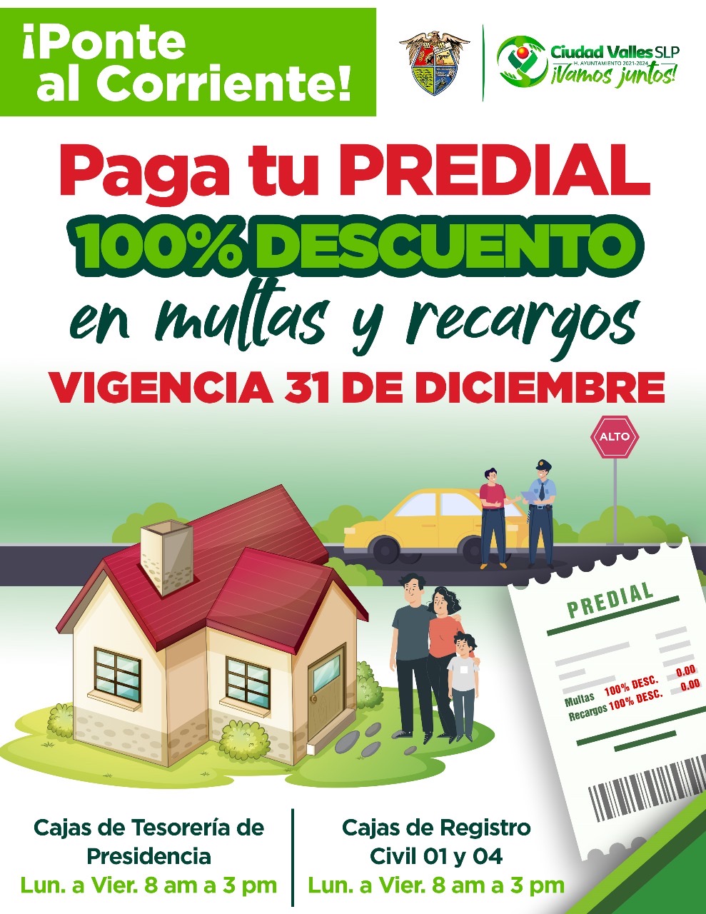 OFRECE AYUNTAMIENTO DESCUENTOS DEL 100 EN MULTAS Y RECARGOS EN PAGOS