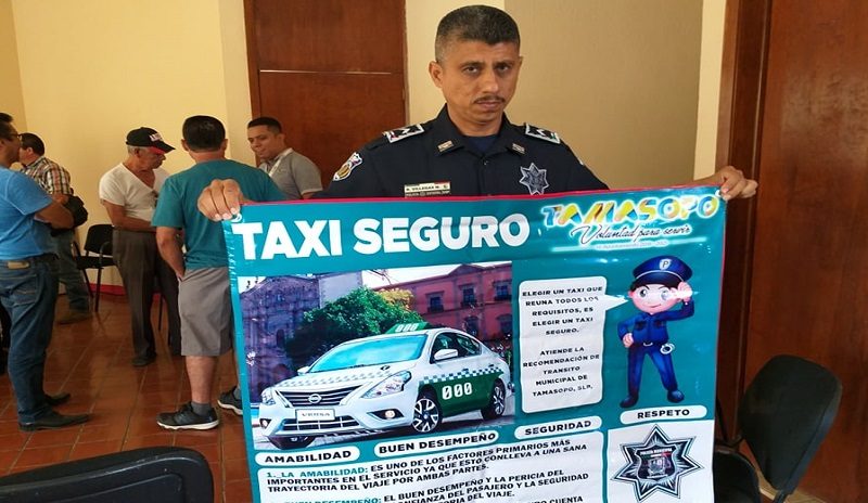 Tránsito Municipal de Tamasopo inicia campaña “taxi seguro”