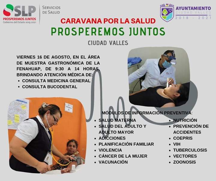 Invita Ayuntamiento a la Caravana por la Salud Cadena Tres SLP