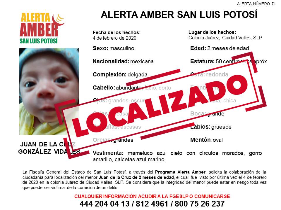 Logra policías estatales y municipales el rescate del bebé robado en Ciudad Valles