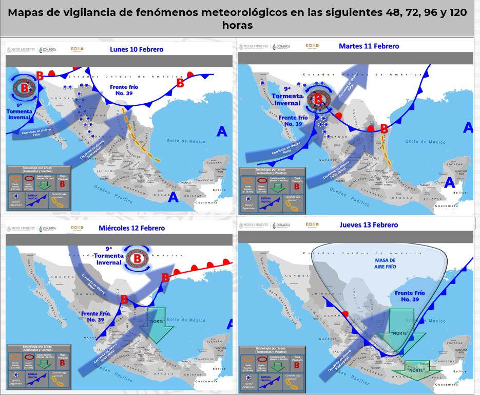 Una circulación anticiclónica ocasionará rachas de viento superiores a 50 km/h en regiones de San Luis Potosí