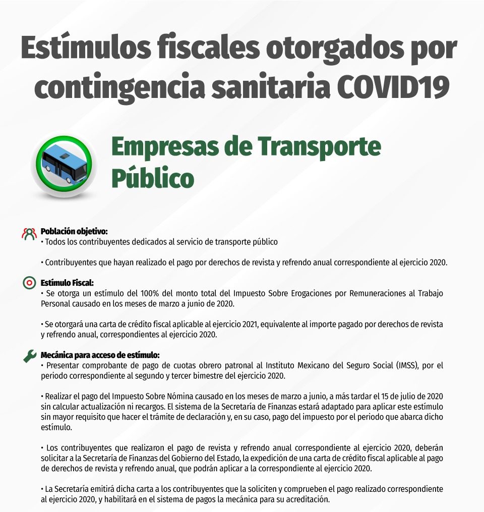GOBIERNO DEL ESTADO OTORGA ESTÍMULOS FISCALES A LAS Y LOS CONCESIONARIOS DE TRANSPORTE PÚBLICO: DANIEL PEDROZA