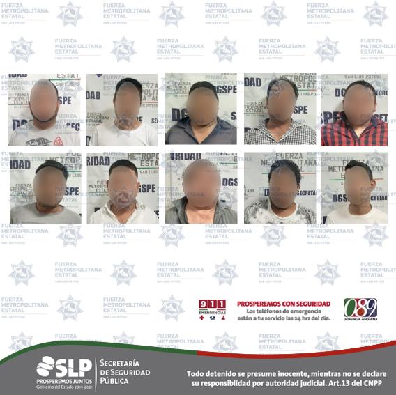 POLICÍAS ESTATALES DETIENEN A 10 SUJETOS POR ORGANIZACIÓN DE PELEAS DE GALLOS CLANDESTINAS