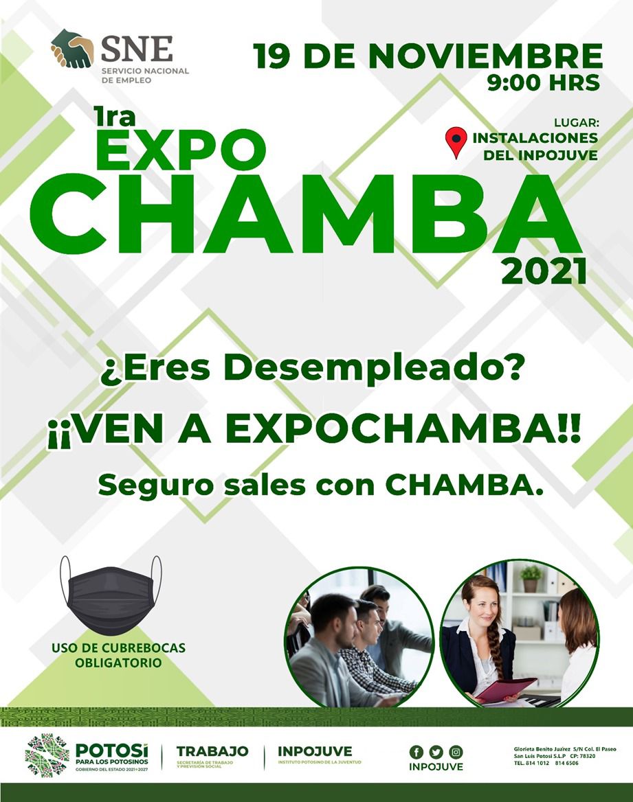 INPOJUVE ORGANIZA PRIMERA “EXPO CHAMBA” INPOJUVE ORGANIZA PRIMERA “EXPO CHAMBA”