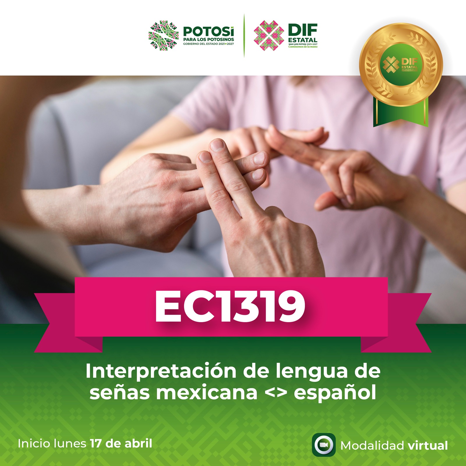 DIF ESTATAL MANTIENE ABIERTA CERTIFICACIÓN DE INTÉRPRETES DE LENGUA DE SEÑAS MEXICANA