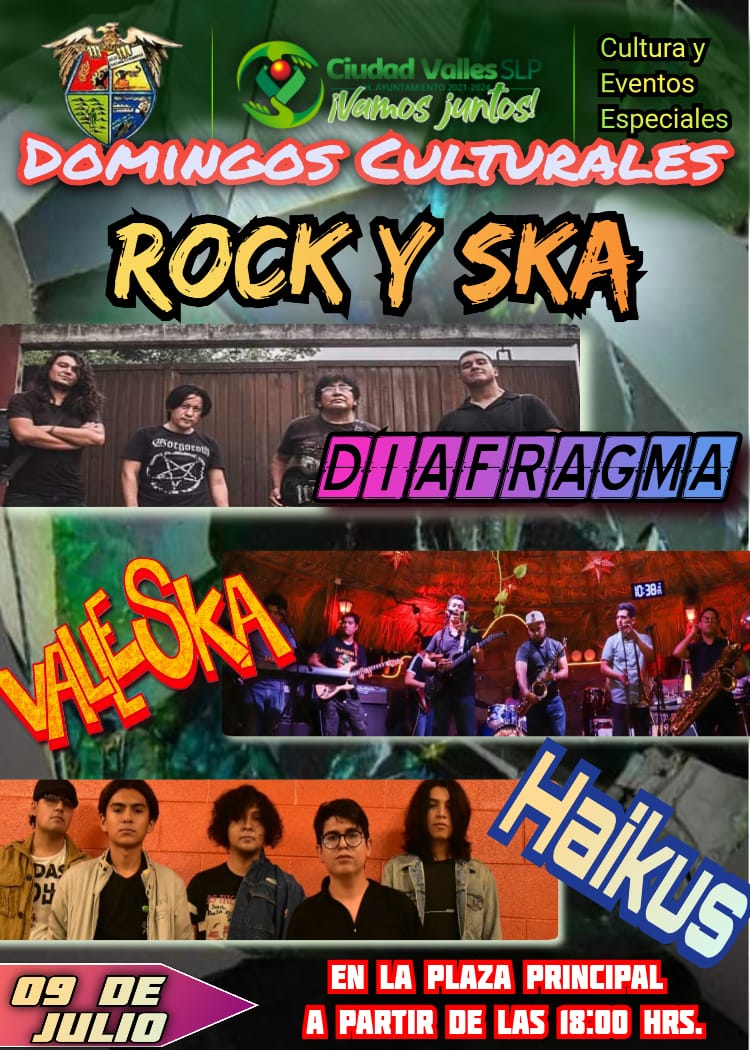 BANDAS LOCALES DE ROCK Y SKA SE PRESENTARÁN ESTE FIN DE SEMANA EN LA PLAZA PRINCIPAL BANDAS LOCALES DE ROCK Y SKA SE PRESENTARÁN ESTE FIN DE SEMANA EN LA PLAZA PRINCIPAL