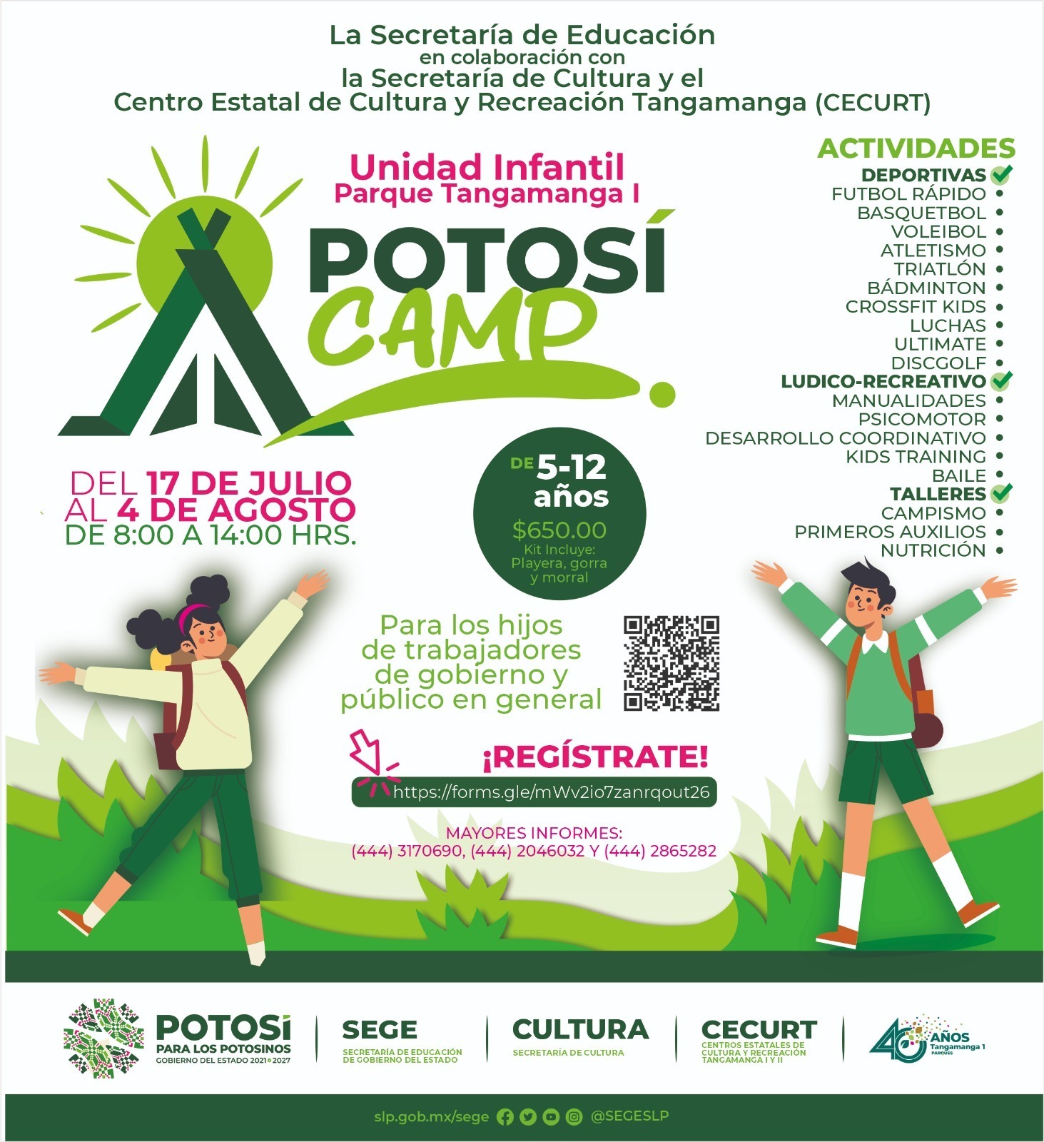 GOBIERNO ESTATAL TENDRÁ CAMPAMENTO DE VERANO PARA NIÑAS Y NIÑOS GOBIERNO ESTATAL TENDRÁ CAMPAMENTO DE VERANO PARA NIÑAS Y NIÑOS