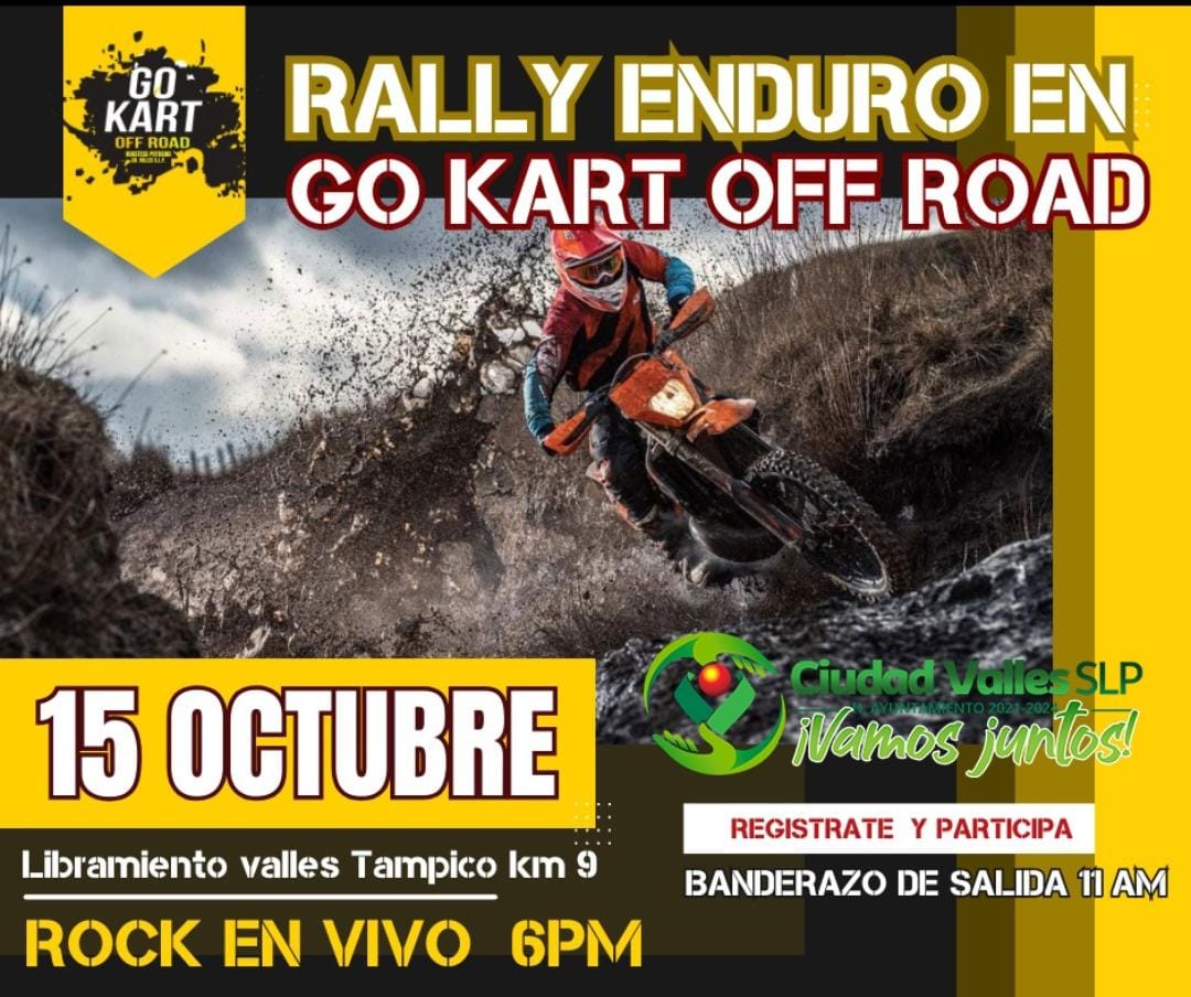 TURISMO MUNICIPAL INVITA AL RALLY ENDURO DE MOTOS Y CUATRIMOTOS TURISMO MUNICIPAL INVITA AL RALLY ENDURO DE MOTOS Y CUATRIMOTOS