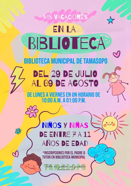 Ayuntamiento invita a curso “Mis Vacaciones en la Biblioteca”