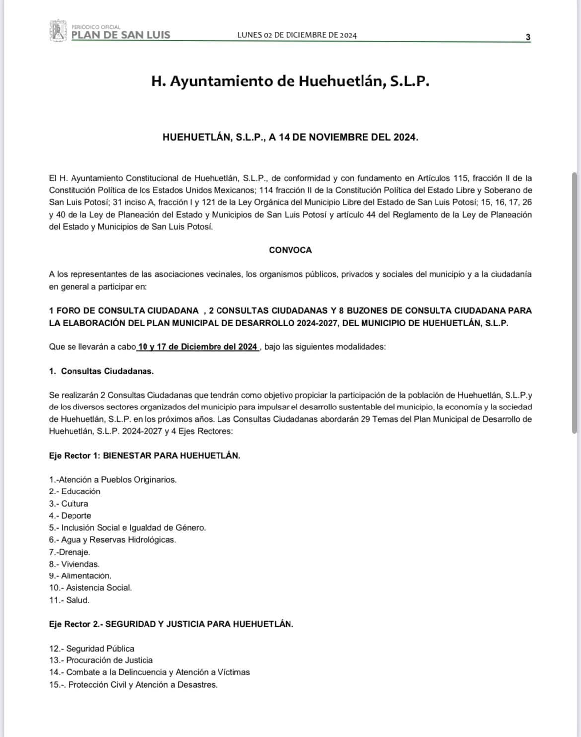 AYUNTAMIENTO INVITA A LA CIUDADANÍA A PARTICIPAR EN EL PLAN MUNICIPAL DE DESARROLLO