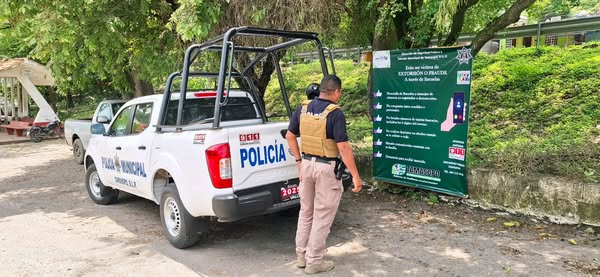 SPyTM instalan lonas informativas en delegaciones para prevenir delitos y fomentar la cultura vial
