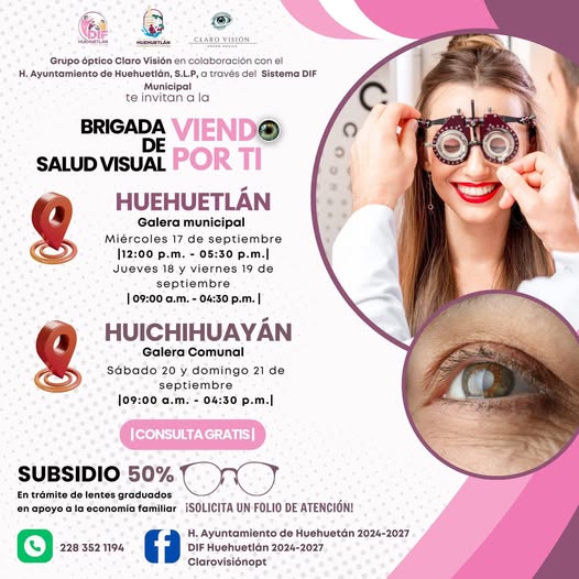 DIF municipal lleva a cabo brigada de Salud Visual “VIENDO POR TI”