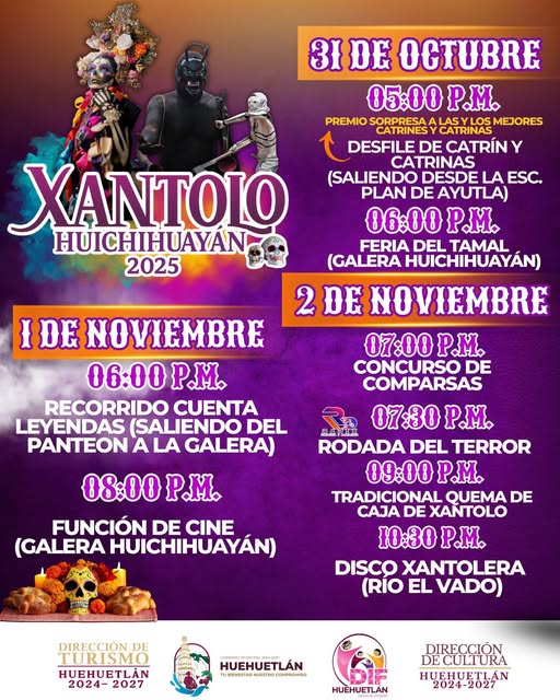 Celebrarán el “Xantolo Huichihuayán 2025” con tres días de tradición, color y alegría Celebrarán el “Xantolo Huichihuayán 2025” con tres días de tradición, color y alegría