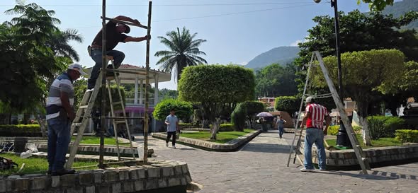 Arranca la decoración de Sanctorum 2025 en Aquismón Arranca la decoración de Sanctorum 2025 en Aquismón
